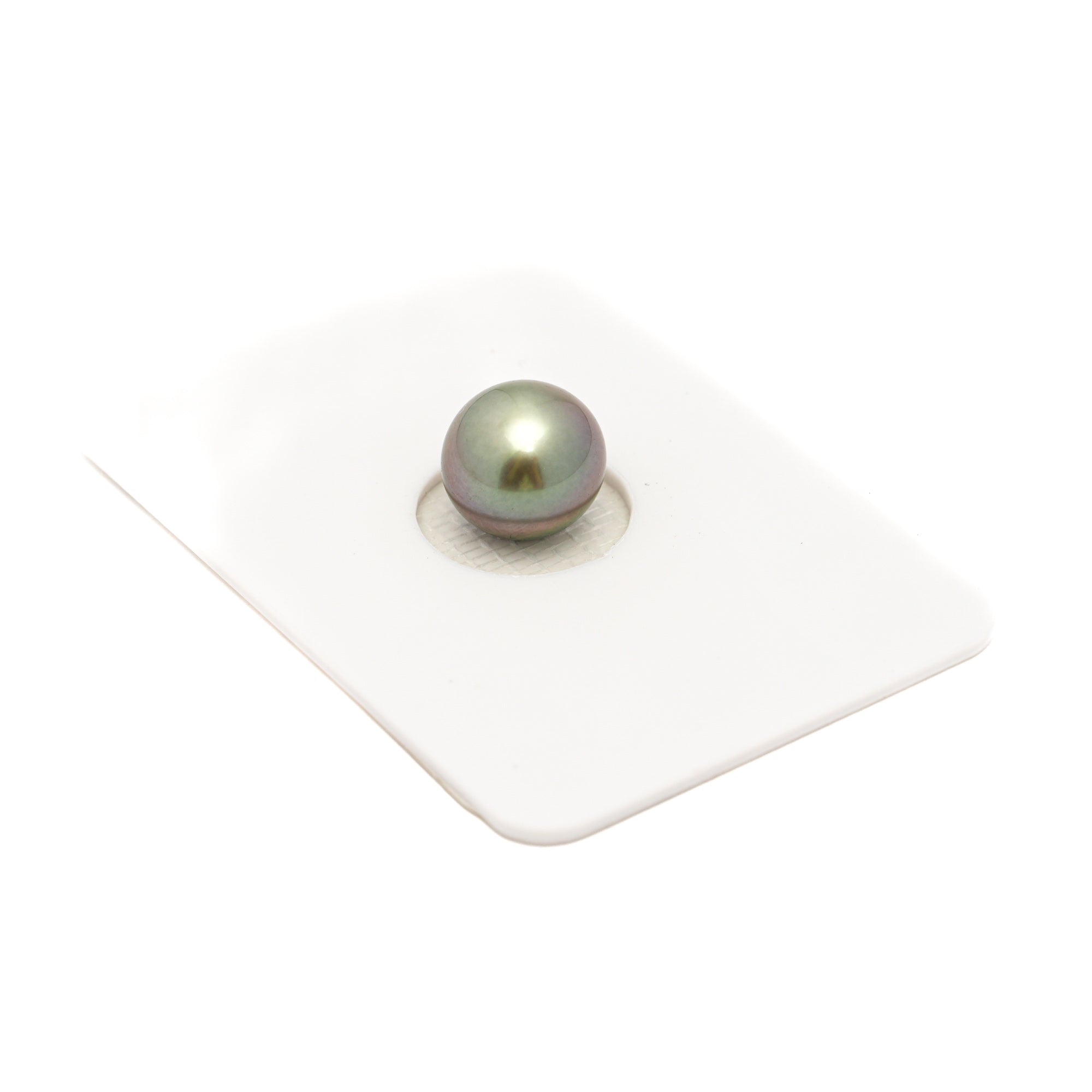 1pcs "High Luster" Olive Green 9.4mm - RSR AAA Quality Tahitian Pearl Single LP2382 OR13