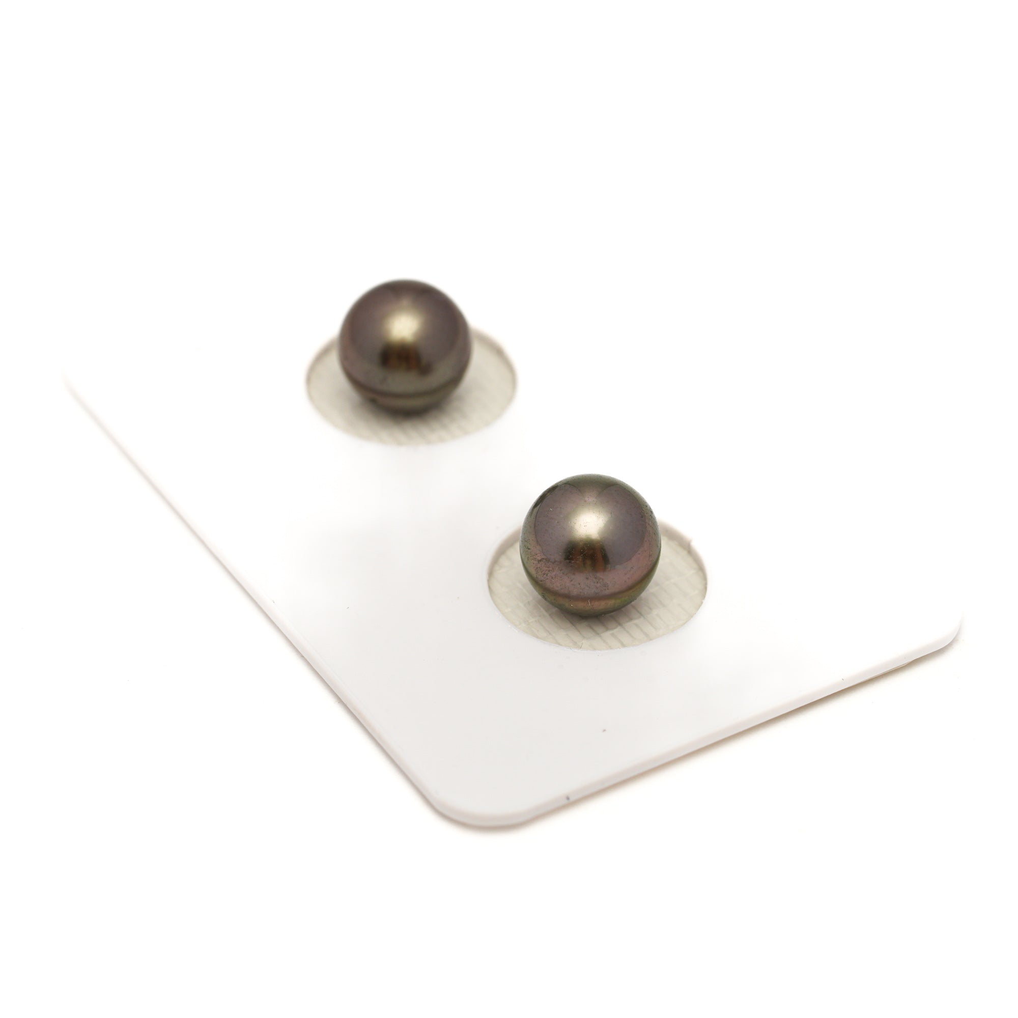 2pcs Light 7.8mm - RSR AAA Quality Tahitian Pearl Pair ER1787 NG19