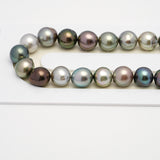 45pcs "High Luster" Multicolor 8-10mm - SB AAA Quality Tahitian Pearl Necklace NL1502 THMIX2.6