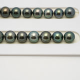 46pcs Blue Green 8-11mm - RSR AA/AAA Quality Tahitian Pearl Necklace NL1542 THMIX3