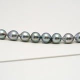 44pcs Light Blue 8-10mm - SB AAA/AA Quality Tahitian Pearl Necklace NL1601 HL3