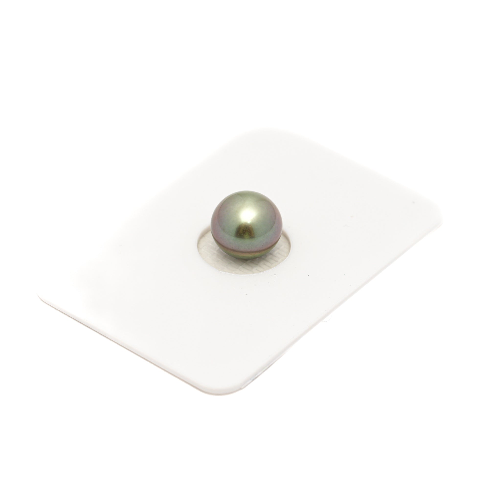 1pcs "High Luster" Olive Green 9.4mm - RSR AAA Quality Tahitian Pearl Single LP2382 OR13