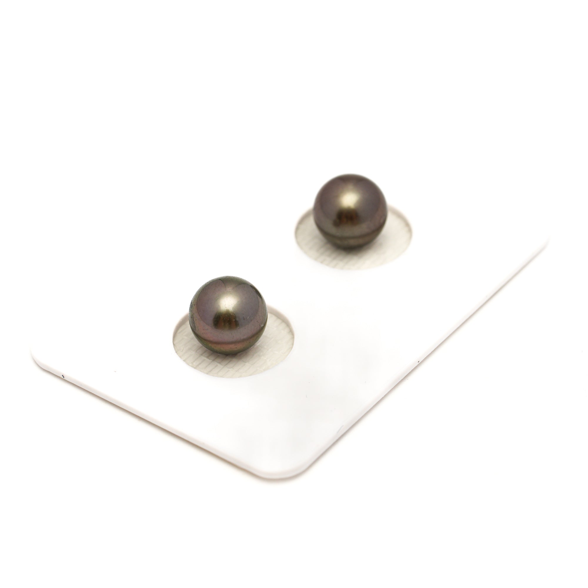 2pcs Light 7.8mm - RSR AAA Quality Tahitian Pearl Pair ER1787 NG19