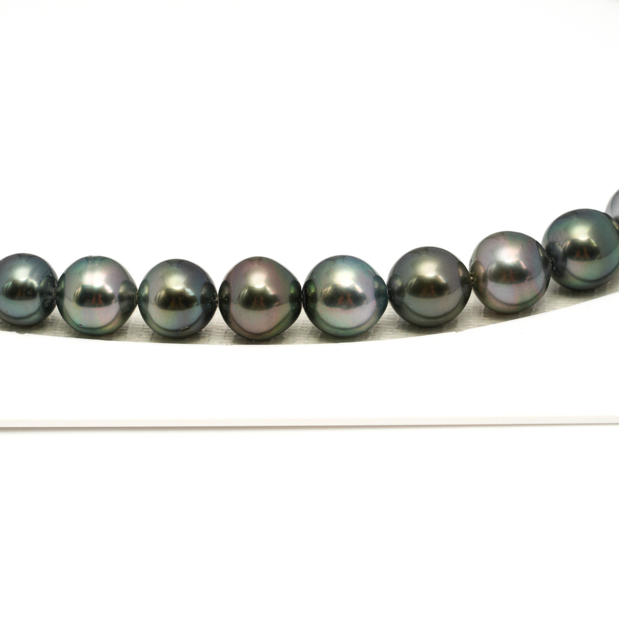 41pcs Multicolor 8-12mm - SR/NR AAA/AA Quality Tahitian Pearl Drilled Necklace NL1733 WF1