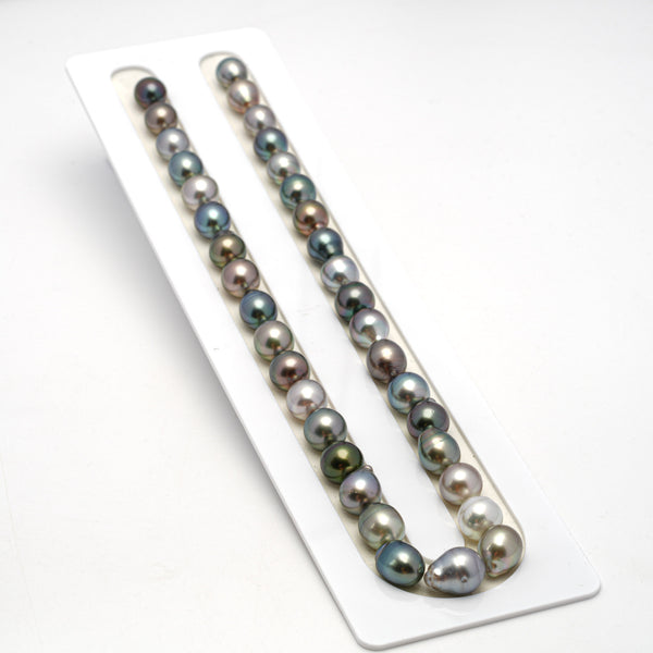36pcs "High Luster" Multicolor 9-11mm - SB AAA/AA Quality Tahitian Pearl Necklace NL1491 THMIX2