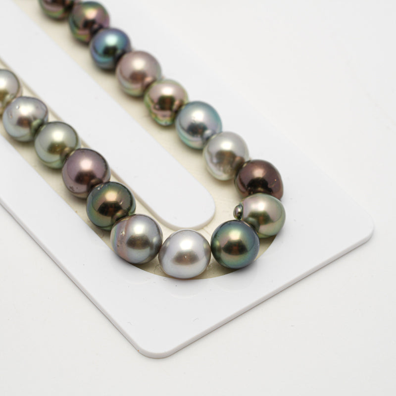 45pcs "High Luster" Multicolor 8-10mm - SB AAA Quality Tahitian Pearl Necklace NL1502 THMIX2.6