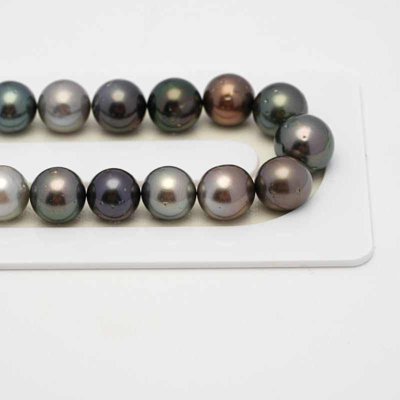 31pcs Multicolor 10-12mm - SR AA/AAA Quality Tahitian Pearl Necklace NL1514 TH2