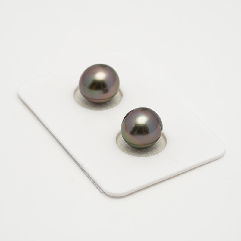 2pcs Cherry 10mm - OV AAA/AA Quality Tahitian Pearl Pair ER1569 OR10