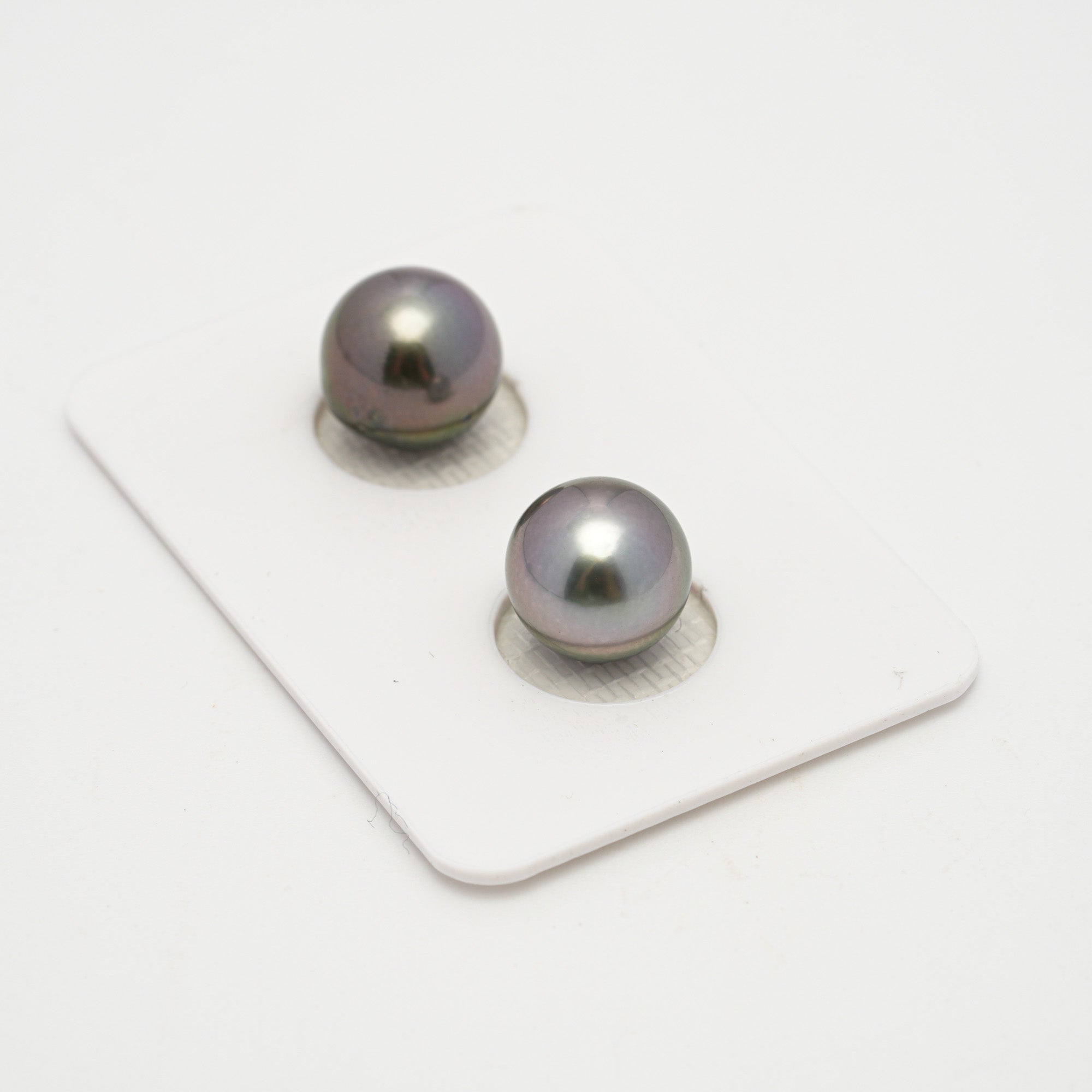 2pcs Cherry 10.4mm - NR AAA/AA Quality Tahitian Pearl Pair ER1608 OR11