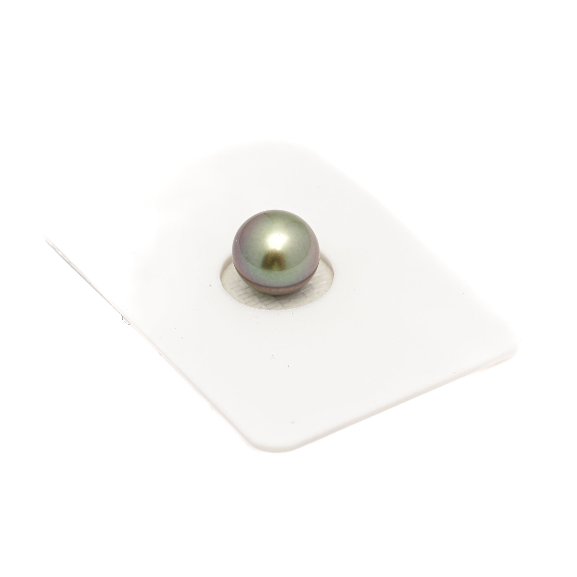 1pcs "High Luster" Olive Green 9.4mm - RSR AAA Quality Tahitian Pearl Single LP2382 OR13