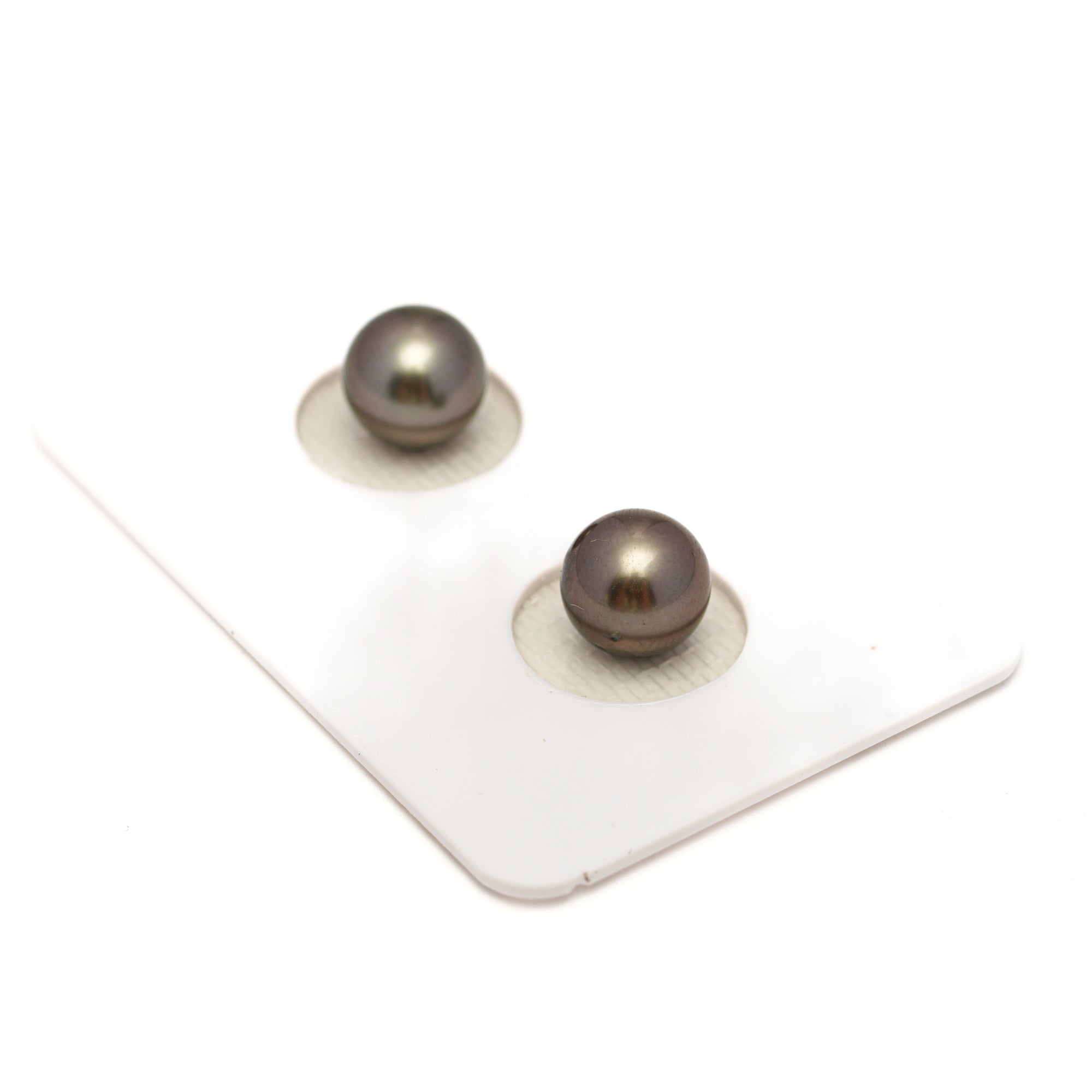 2pcs Light 7.8mm - RSR AAA Quality Tahitian Pearl Pair ER1787 NG19