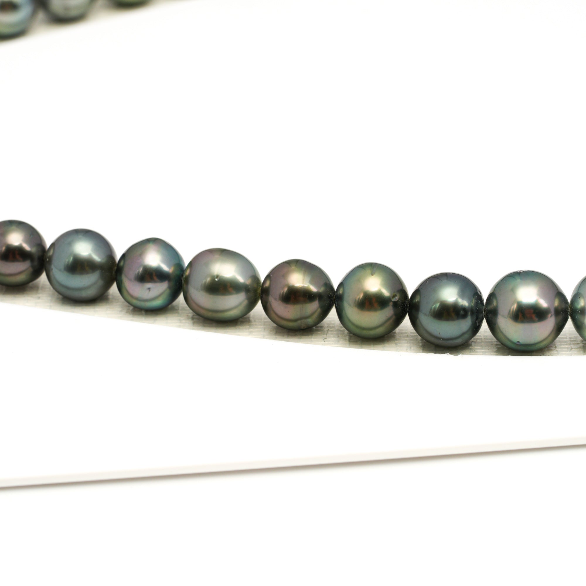 41pcs Multicolor 8-12mm - SR/NR AAA/AA Quality Tahitian Pearl Drilled Necklace NL1733 WF1