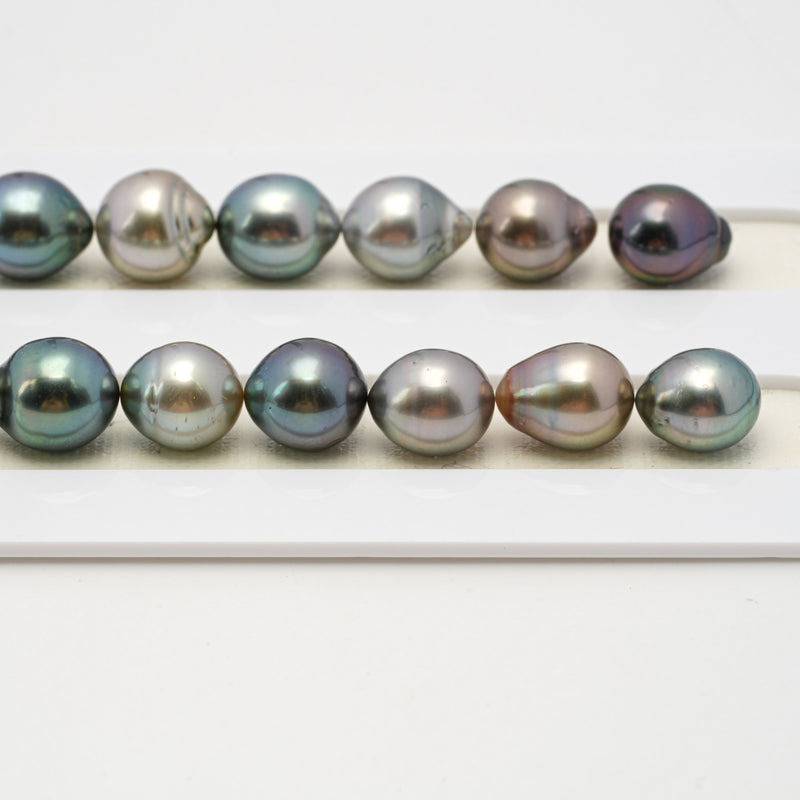 36pcs "High Luster" Multicolor 9-11mm - SB AAA/AA Quality Tahitian Pearl Necklace NL1491 THMIX2