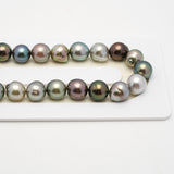 45pcs "High Luster" Multicolor 8-10mm - SB AAA Quality Tahitian Pearl Necklace NL1502 THMIX2.6