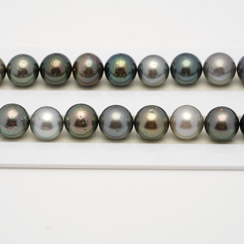 31pcs Multicolor 10-12mm - SR AA/AAA Quality Tahitian Pearl Necklace NL1514 TH2