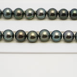 46pcs Blue Green 8-11mm - RSR AA/AAA Quality Tahitian Pearl Necklace NL1542 THMIX3