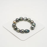 13pcs Green 11-12mm - SB AAA/AA Quality Tahitian Pearl Bracelet BR2168 THMIX3