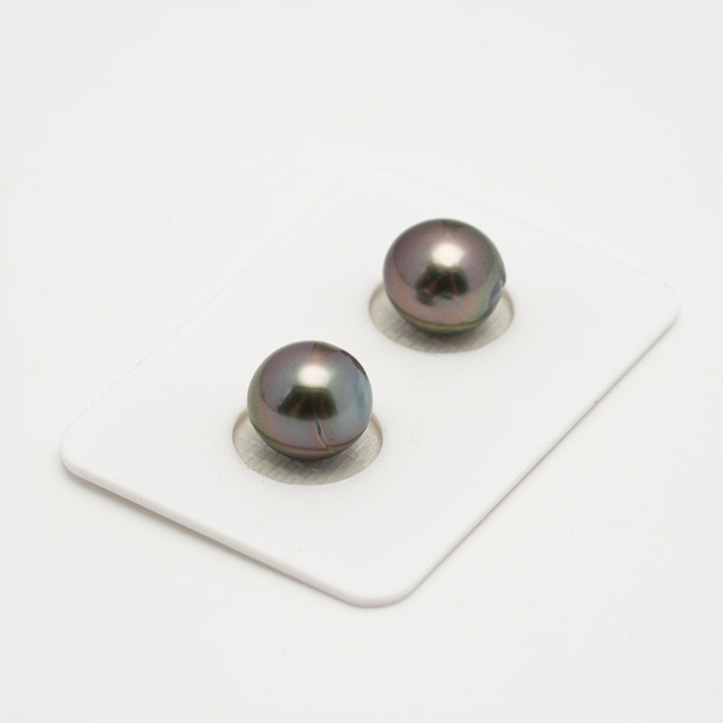 2pcs Cherry 10mm - OV AAA/AA Quality Tahitian Pearl Pair ER1569 OR10