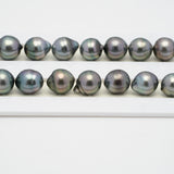 43pcs "High Luster" Multicolor 8-10mm - SB AAA Quality Tahitian Pearl Necklace NL1409