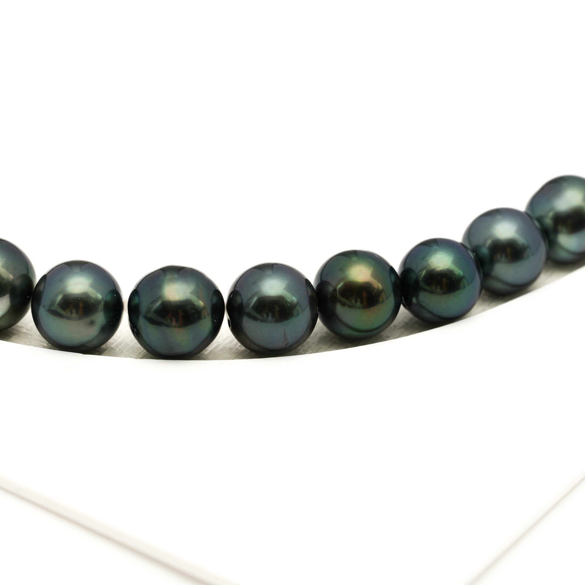 48pcs "High Luster" Green Mix 7-10mm - SR/NR AAA/AA Quality Tahitian Pearl Necklace NL1792 LP2