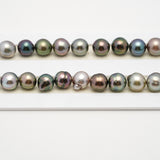 45pcs "High Luster" Multicolor 8-10mm - SB AAA Quality Tahitian Pearl Necklace NL1502 THMIX2.6