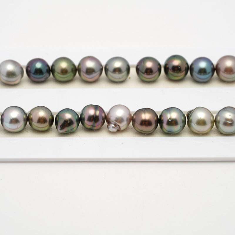 45pcs "High Luster" Multicolor 8-10mm - SB AAA Quality Tahitian Pearl Necklace NL1502 THMIX2.6