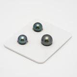 3pcs Blue Green 9.2-10.9mm - RSR AAA Quality Tahitian Pearl Trio Set ER1463