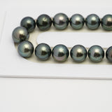 46pcs Blue Green 8-11mm - RSR AA/AAA Quality Tahitian Pearl Necklace NL1542 THMIX3