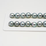 42pcs "High Luster" Light Blue 8-12mm - SB AAA Quality Tahitian Pearl Necklace NL1621 HL3