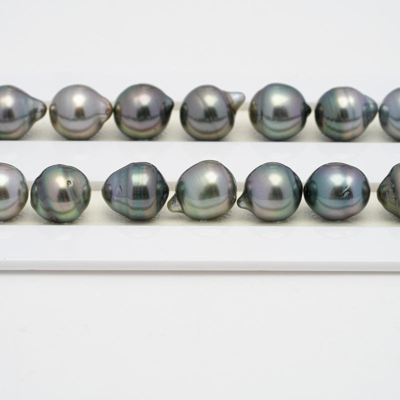 43pcs "High Luster" Multicolor 8-10mm - SB AAA Quality Tahitian Pearl Necklace NL1409