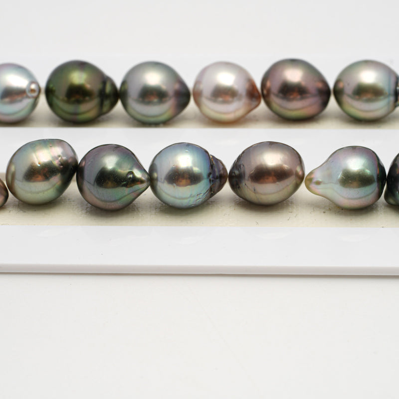 36pcs "High Luster" Multicolor 9-11mm - SB AAA/AA Quality Tahitian Pearl Necklace NL1491 THMIX2