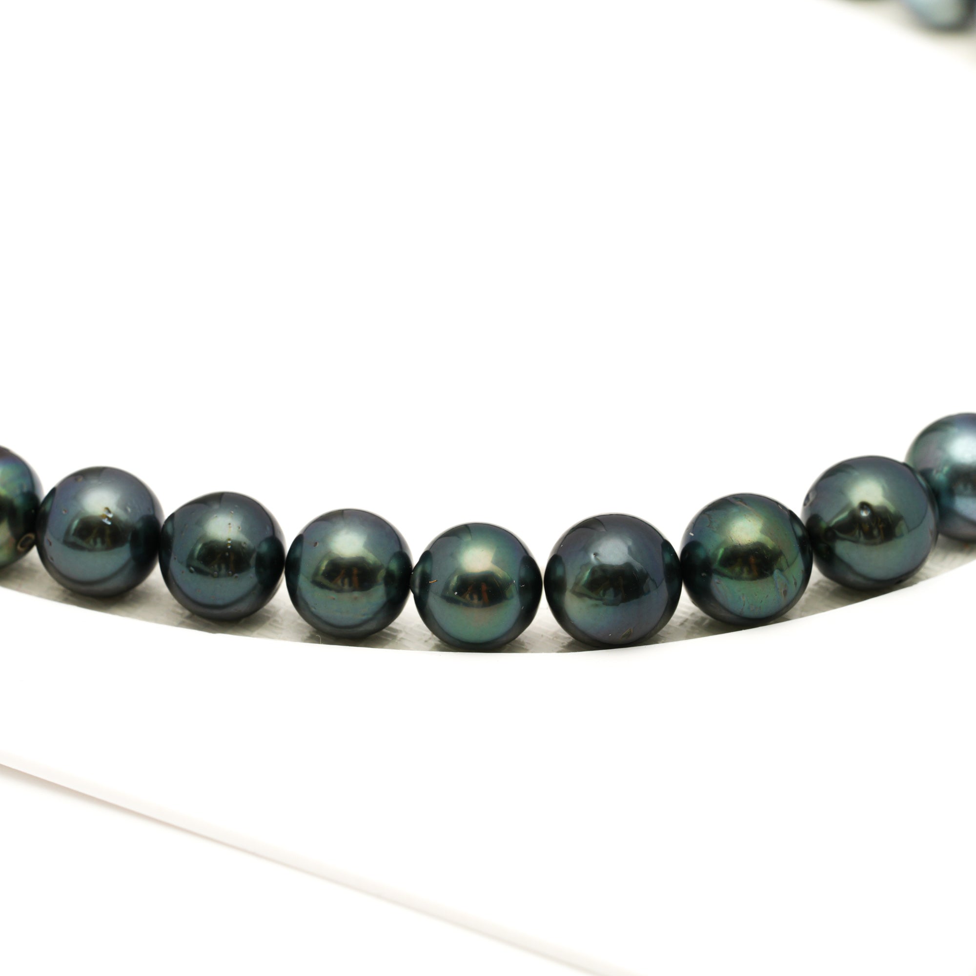 48pcs "High Luster" Green Mix 7-10mm - SR/NR AAA/AA Quality Tahitian Pearl Necklace NL1792 LP2