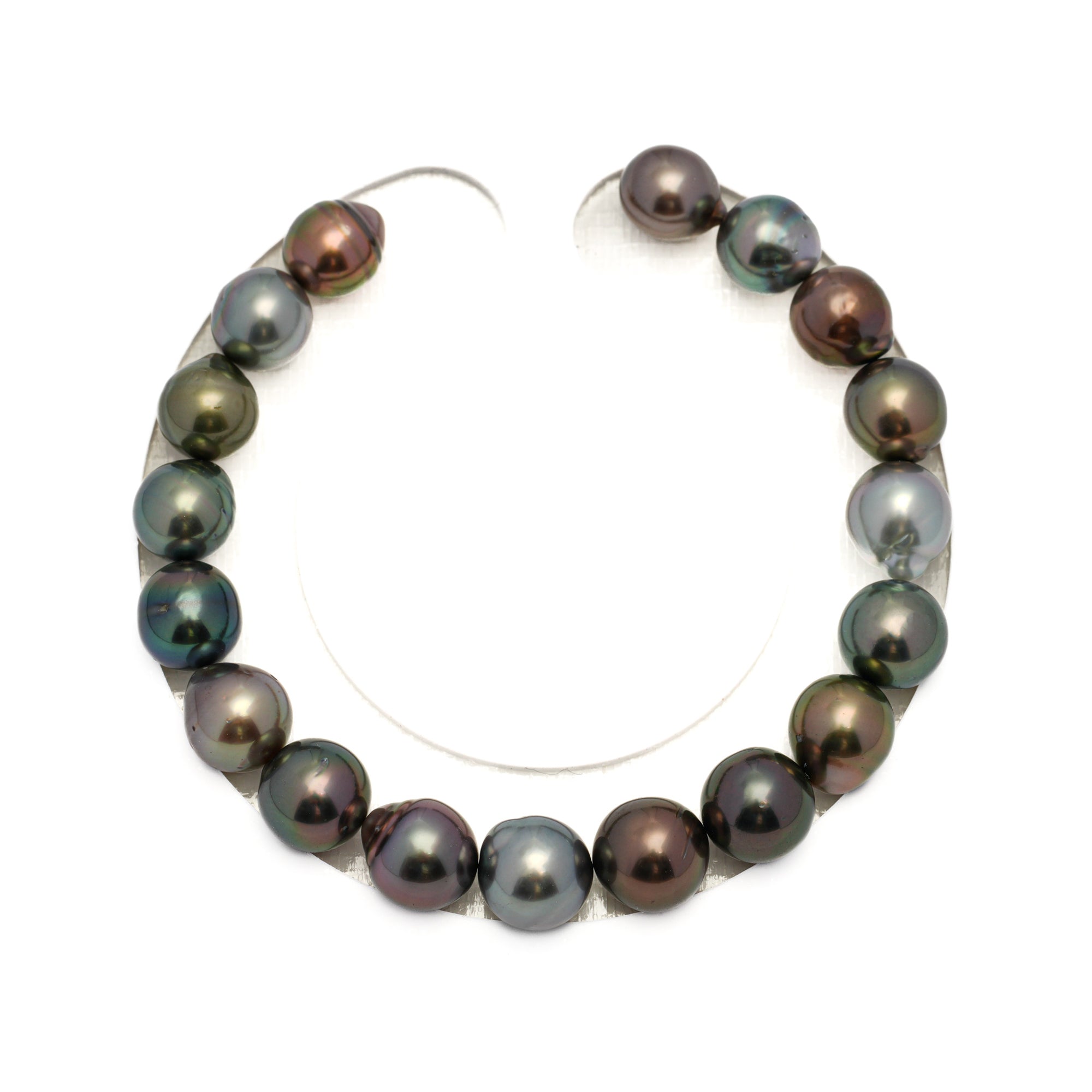 18pcs "High Luster" Multicolor 8-10mm - SB AAA Quality Tahitian Pearl Bracelet BR2271 HL4