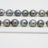 43pcs "High Luster" Multicolor 8-10mm - SB AAA Quality Tahitian Pearl Necklace NL1409