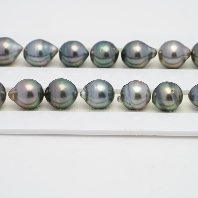 43pcs "High Luster" Multicolor 8-10mm - SB AAA Quality Tahitian Pearl Necklace NL1409