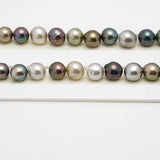 45pcs "High Luster" Multicolor 8-10mm - SB AAA Quality Tahitian Pearl Necklace NL1502 THMIX2.6