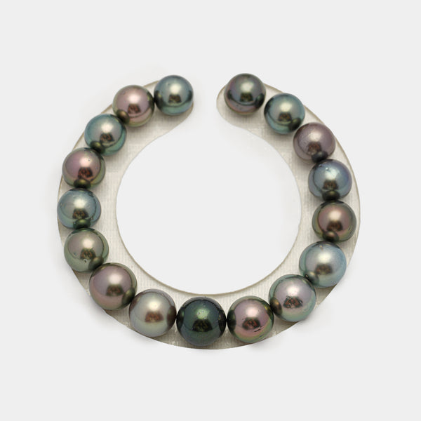 17pcs Multicolor 10-11mm - RSR AA/A Quality Tahitian Pearl Bracelet BR2170 THMIX2