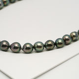 43pcs "High Luster" Peacock Mix 9-11mm - SB AAA/AA Quality Tahitian Pearl Necklace NL1615 HL3