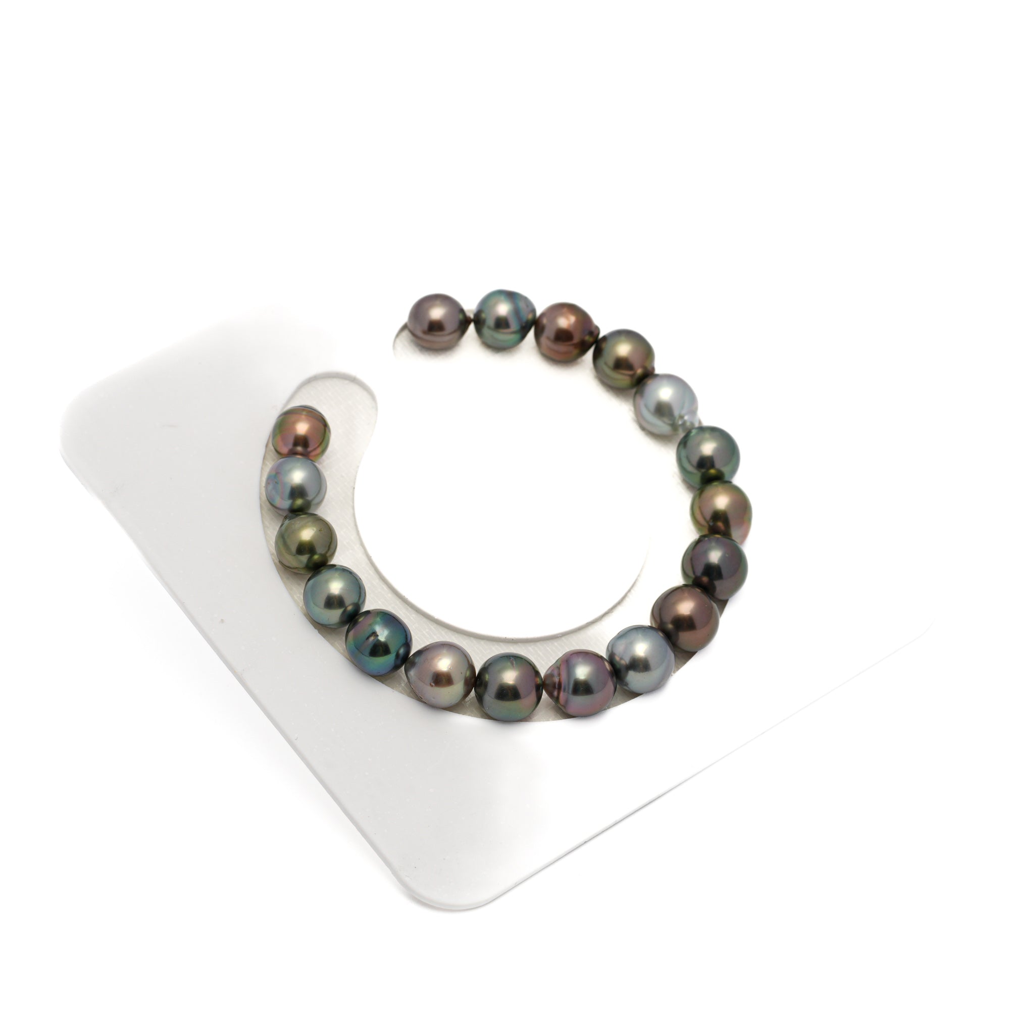 18pcs "High Luster" Multicolor 8-10mm - SB AAA Quality Tahitian Pearl Bracelet BR2271 HL4