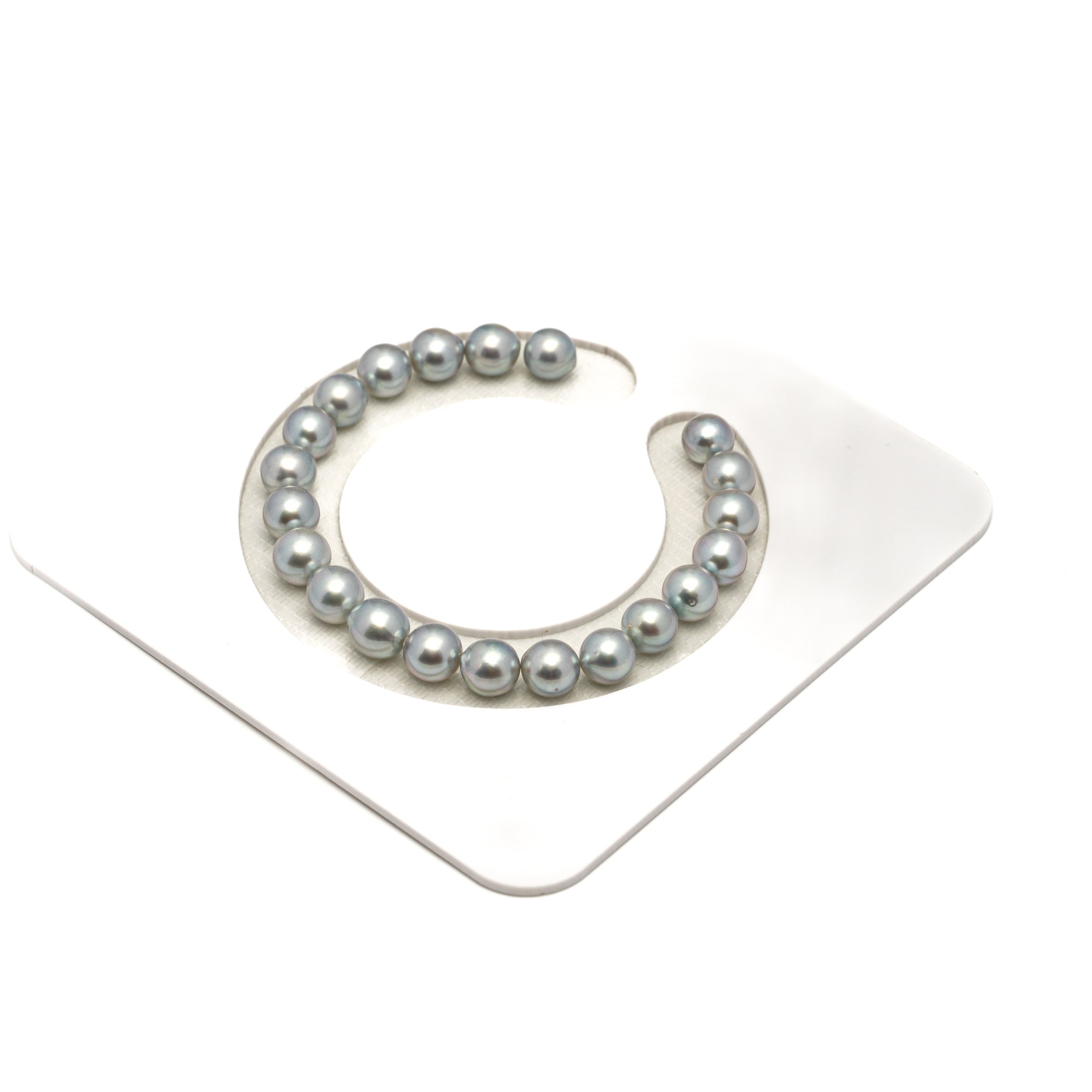 21pcs Akoya Pearl Silver 7.2-7.8mm - SR/NR AAA/AA Quality Bracelet AKBR2402 CMA1