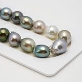 36pcs "High Luster" Multicolor 9-11mm - SB AAA/AA Quality Tahitian Pearl Necklace NL1491 THMIX2