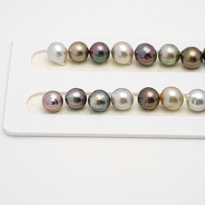 45pcs "High Luster" Multicolor 8-10mm - SB AAA Quality Tahitian Pearl Necklace NL1502 THMIX2.6