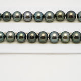 46pcs Blue Green 8-11mm - RSR AA/AAA Quality Tahitian Pearl Necklace NL1542 THMIX3