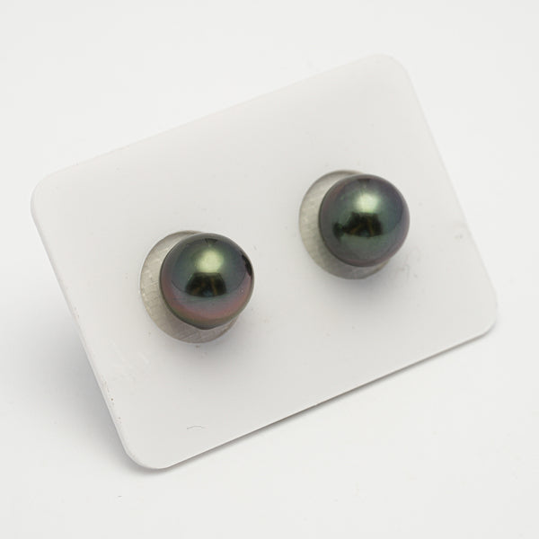 2pcs Cherry Purple 10.1mm - SR/NR AAA/AA Quality Tahitian Pearl Pair ER1570 OR10