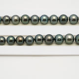 46pcs Blue Green 8-11mm - RSR AA/AAA Quality Tahitian Pearl Necklace NL1542 THMIX3