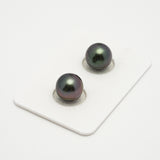 2pcs Cherry Purple 10.1mm - SR/NR AAA/AA Quality Tahitian Pearl Pair ER1570 OR10