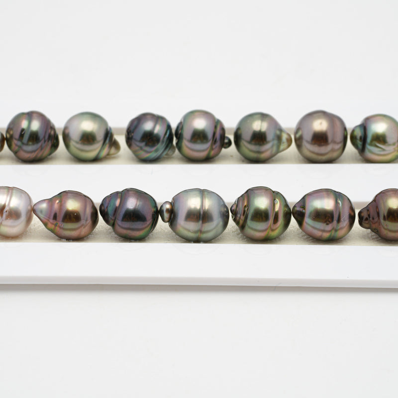 41pcs Multicolor 8-10mm - CL AAA Quality Tahitian Pearl Necklace NL1255 OR7