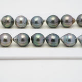 43pcs "High Luster" Multicolor 8-10mm - SB AAA Quality Tahitian Pearl Necklace NL1409