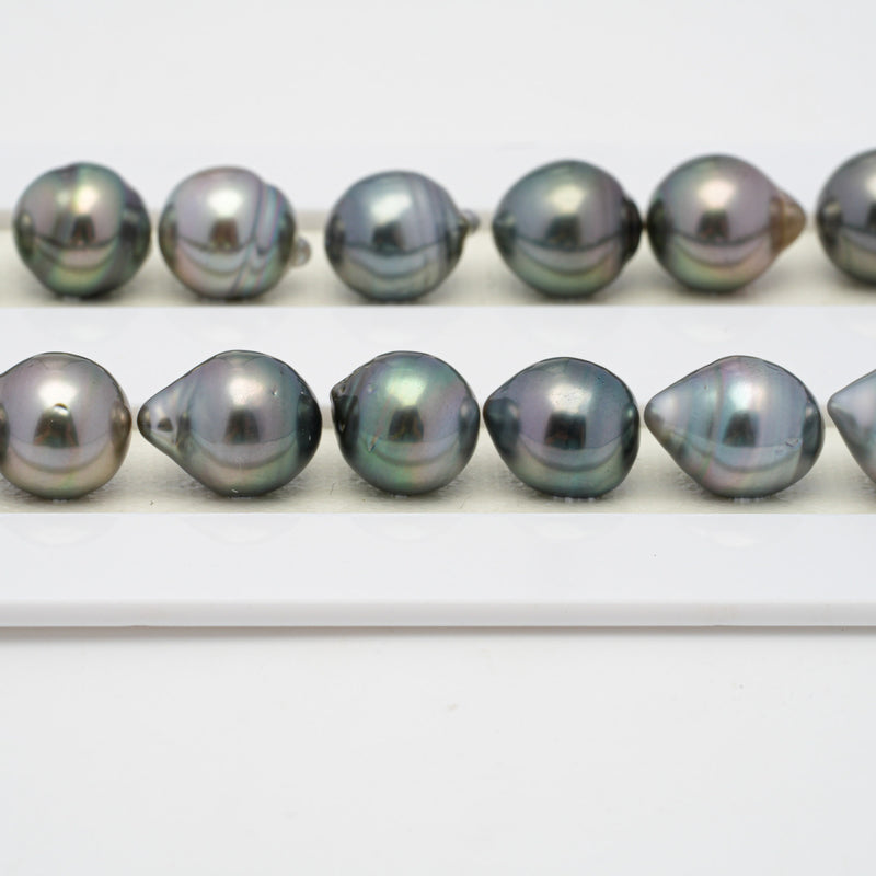 43pcs "High Luster" Multicolor 8-10mm - SB AAA Quality Tahitian Pearl Necklace NL1409