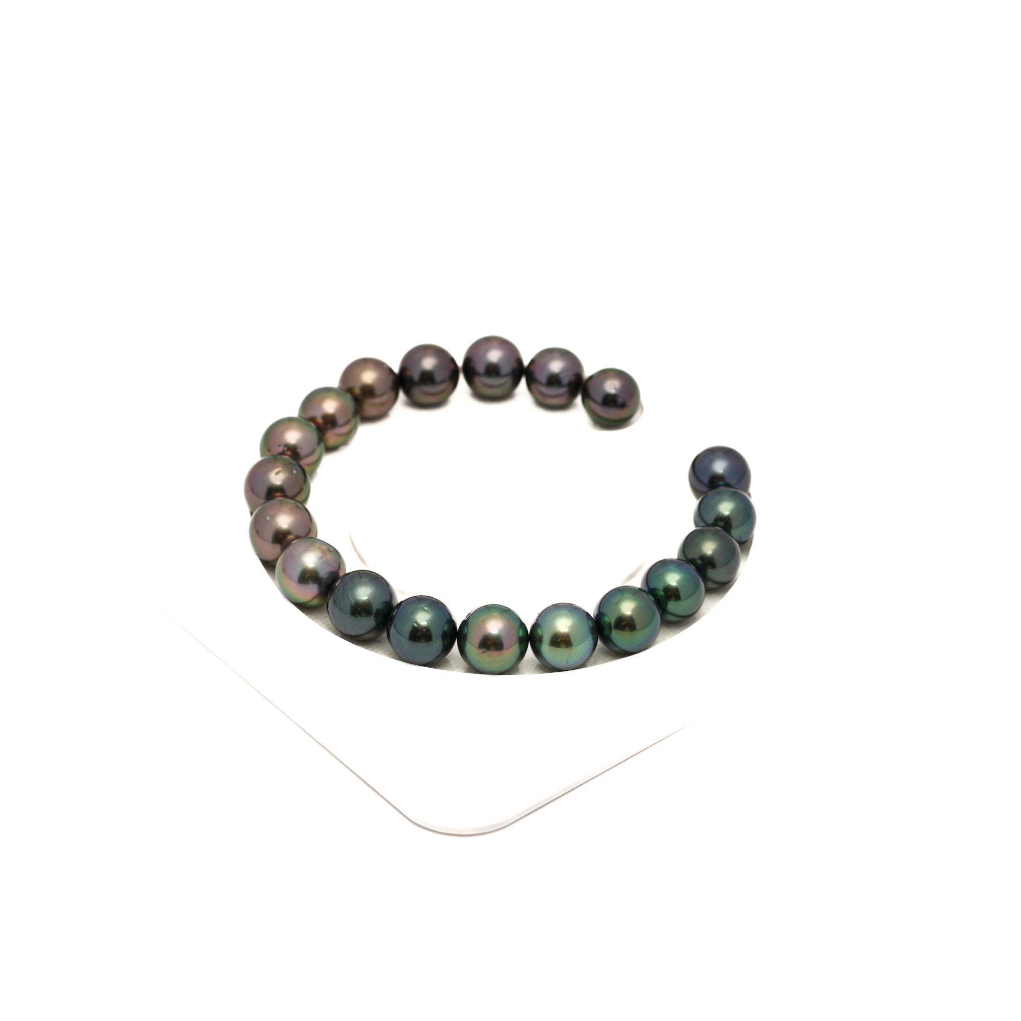 19pcs Multicolor 8-9mm - SR/NR AA Quality Tahitian Pearl Bracelet BR2345 OR13
